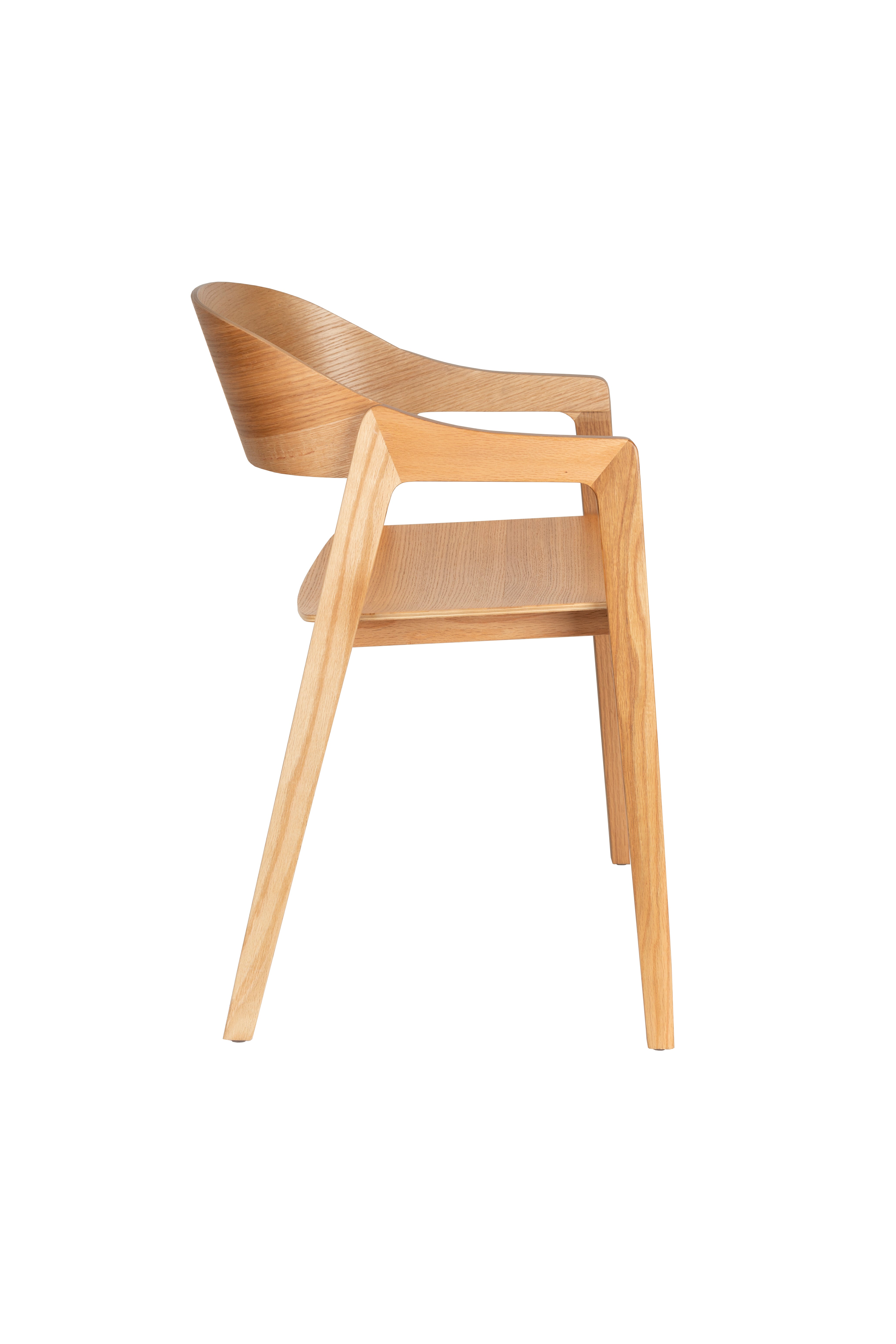Dutchbone Set of 2 Westlake Natural Oak Wood Dining Chair
